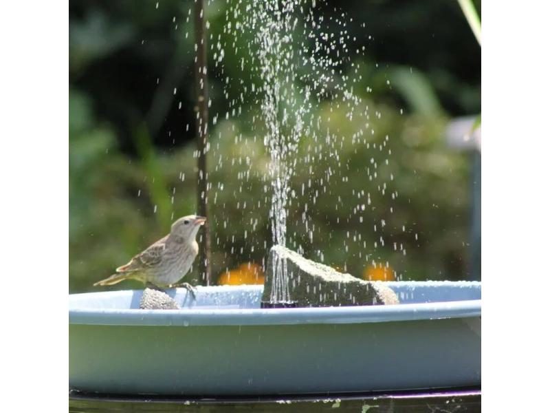 Solar Water Fountain Bird Bath Garden Decorations ABS Material Carousel 1