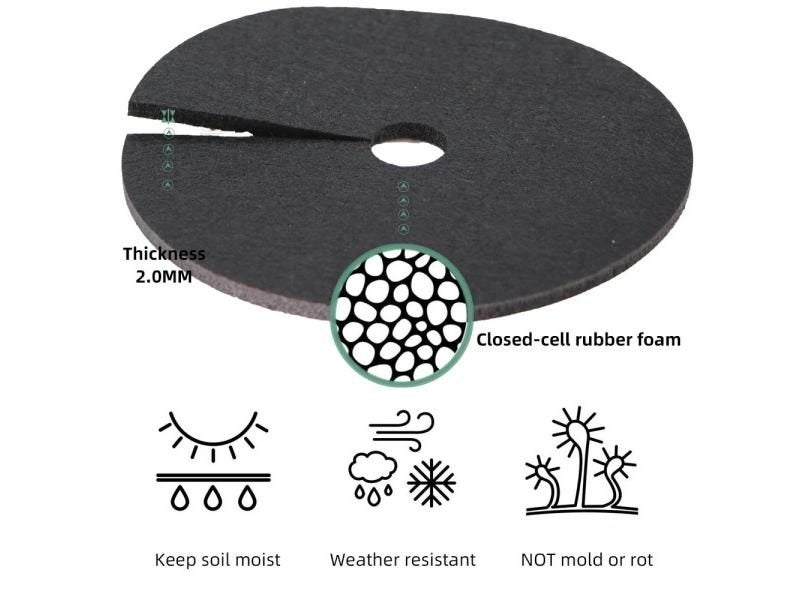 2mm Thick Plant Anti-weed Mat Round Film For Indoor Outdoor Garden Soil Carousel 1