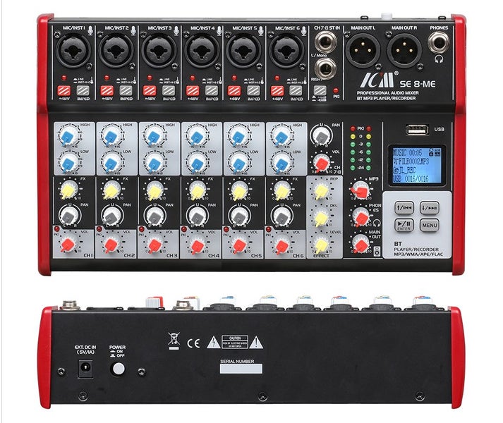 ICM SE8-ME 8 Channel Bluetooth/Effect/USB Player PRO Mixer (MX10) Carousel 1