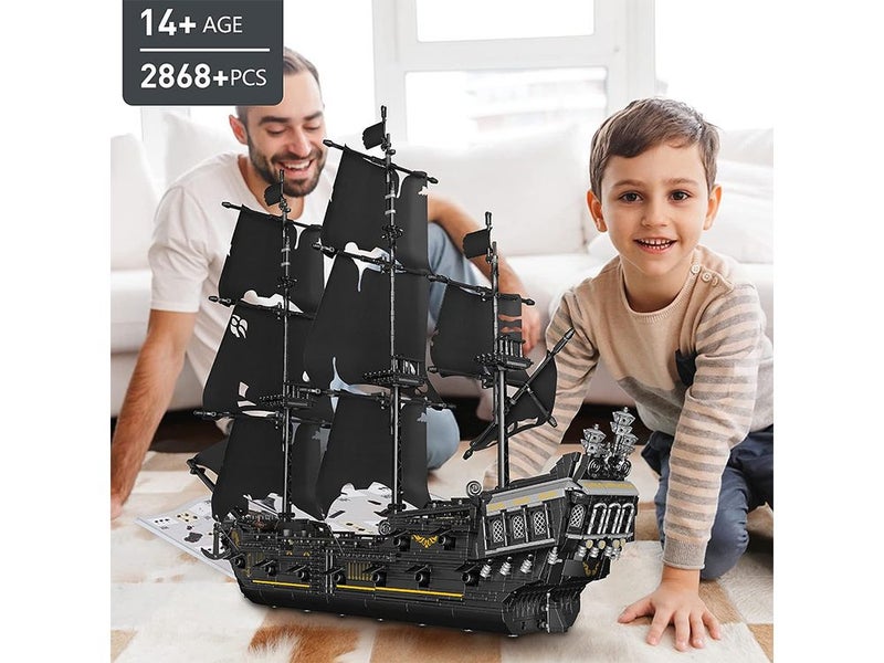 Black Pearl Pirate Ship Model Construction Set kits, Gift for Kids Age 8+/Adult Carousel 6