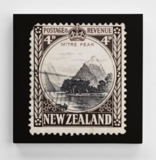 Canvas Print - 4d Mitre Peak New Zealand Stamp Carousel 1