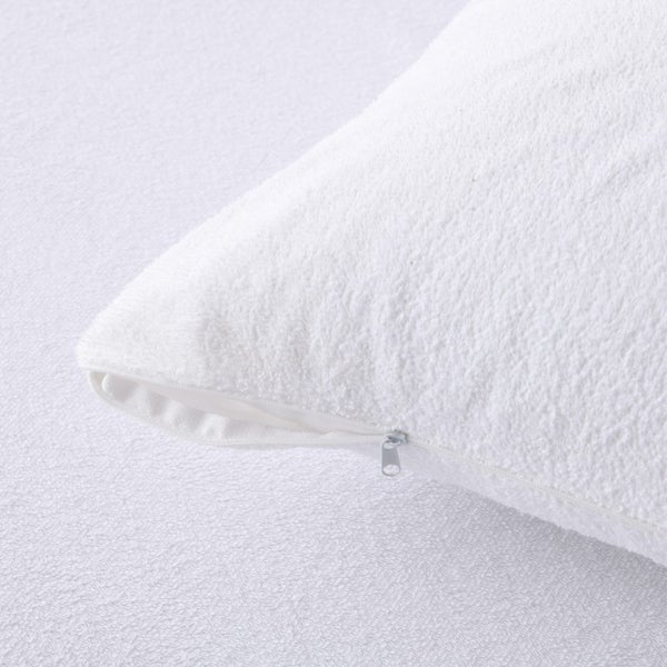 Dreamaker Cotton Terry Towelling Waterproof Pillow Protector (Twin Pack) Carousel 3