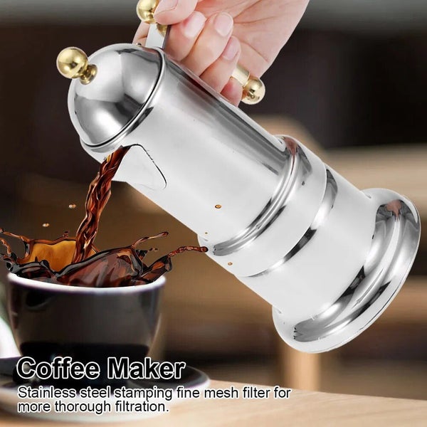 Stainless Steel Moka Pot Stovetop Espresso Coffee Maker with Safety Valve CHK12N Carousel 1