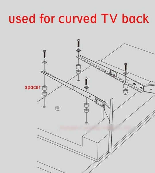 DL-MD10 Universal FIX TV desktop stand 2 metal bar Mount 27"-65" Flat Pan CHK12N Carousel 4