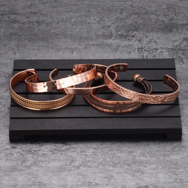 Pure Copper Bracelet Men Magnetic Arthritis Adjustable Magnets Men Cuff B CHK12N Carousel 2