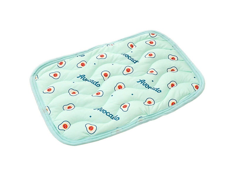 100x70cm Pet Cooling Mat Breathable Ice Sleeping Pad for Cats Dogs - Green Carousel 2