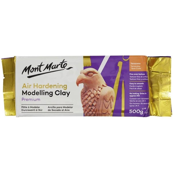 Air Hardening Modelling Clay Premium 500g - Terracotta - Mont Marte Carousel 1