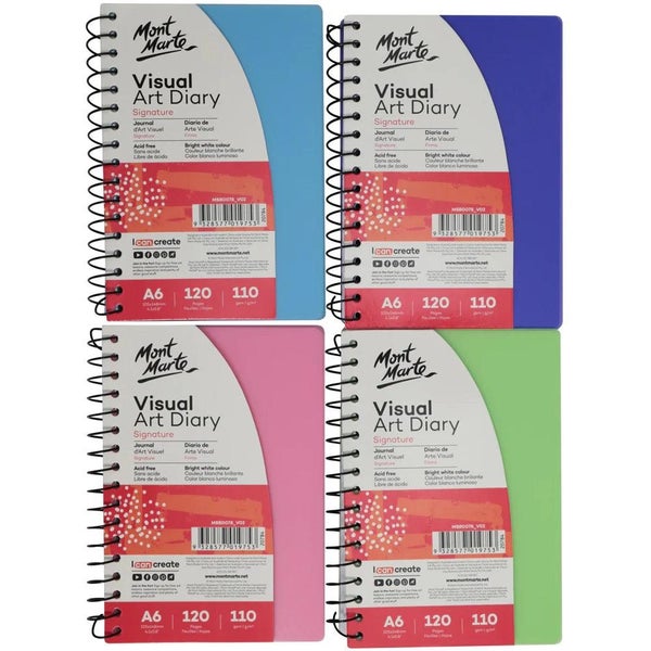 Visual Art Diary Signature A6 120 Pages 110gsm - Mont Marte Carousel 2