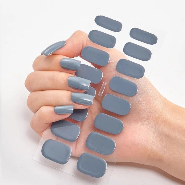 16tips Nail Stickers Gradient glitter Nail Stickers Simple Waterproof Na CHK12N Carousel 30