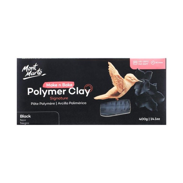 Make n Bake Polymer Clay Signature 400g (14.1oz) - Black Mont Marte Carousel 1