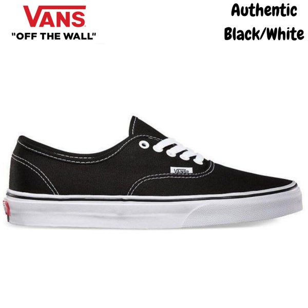 VANS Authentic Shoes Sneakers Classic Skateboard Sneakers Casual - Black/White Carousel 8