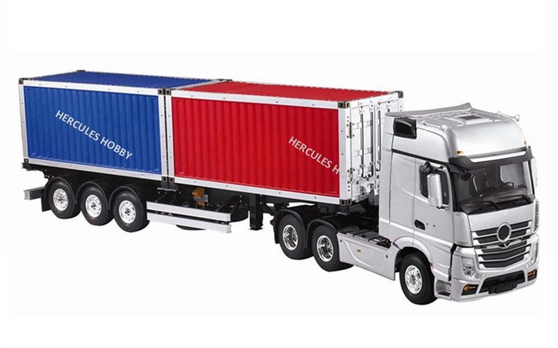 Hercules Hobby 1/14 Twin 20 Foot Container Semi-Trailer Kit For Tamiya Truck ... Carousel 2