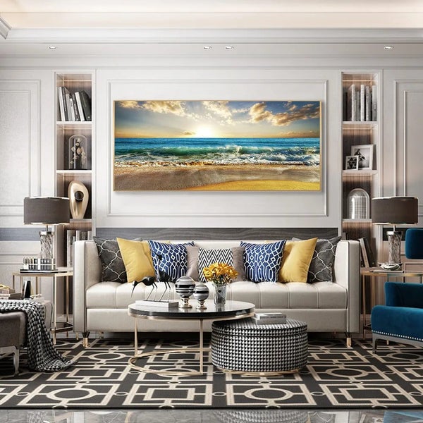 Beach Sunset Wall Art Posters Large Landscape Canvas Painting Print Nordi CHK12N Carousel 2
