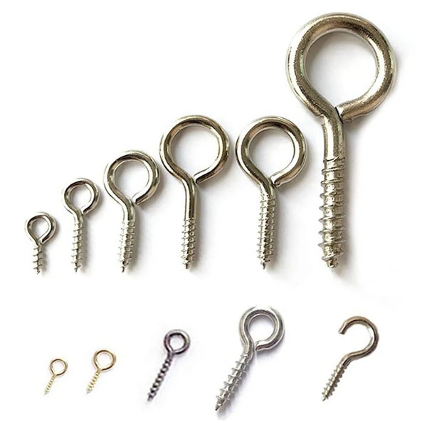 Mini Eye Pins Eyepins Hooks Eyelets Screw Threaded Metal Metal Jewelry Pe CHK12N Carousel 2
