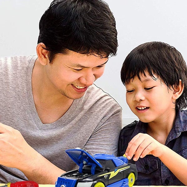 2-in-1 Kids Racing Toy Car Assembly with Drill Tool Kit Carousel 12