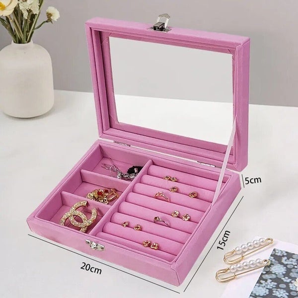 High-end Jewelry Box, Large Capacity Earring Storage Box, Transparent Jew CHK12N Carousel 29