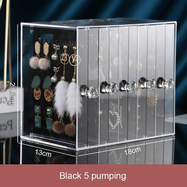 High-end Jewelry Box, Large Capacity Earring Storage Box, Transparent Jew CHK12N Carousel 1