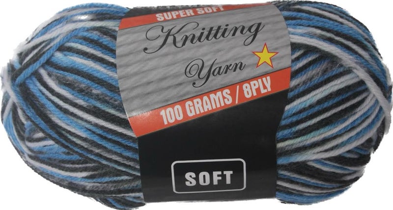 8 Ply Knitting Yarn 100G - Neptune Carousel 1