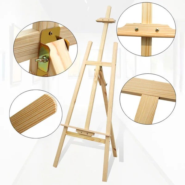 Adjustable Pine Wood Art Painting Easel Foldable Wooden Smooth Sketch Art CHK12N Carousel 2