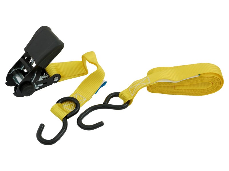 Ratchet Tie Down Straps - Pack of 2 - Heavy Duty - 4.5m x 25mm 500kg Carousel 2