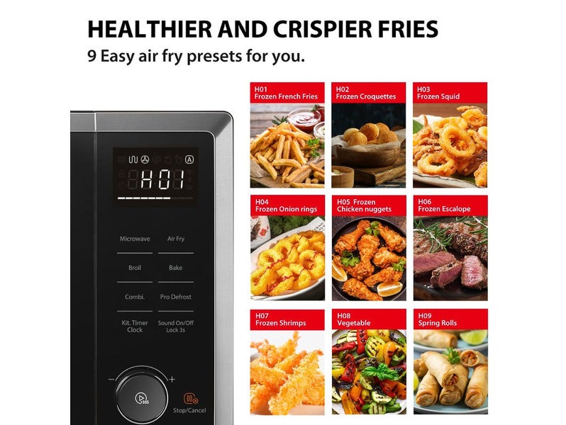 26L TOSHIBA Air-Fry Microwave Oven with Air Fryer, Grill & Convection - 900W S/S Carousel 2