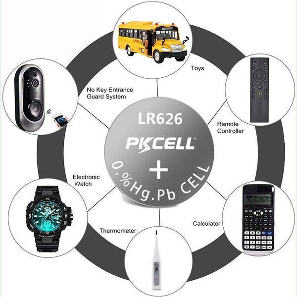 PKCELL x 1 AG4 / SR626SW / 377 / 177 / LR626 / LR66 / 565 Battery Top Quality Carousel 2