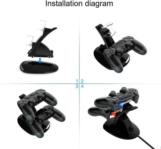 PS4 Controller Charger Playstation 4/PS4/PS4 Pro/PS4 Slim Docking Station CHK12N Carousel 2