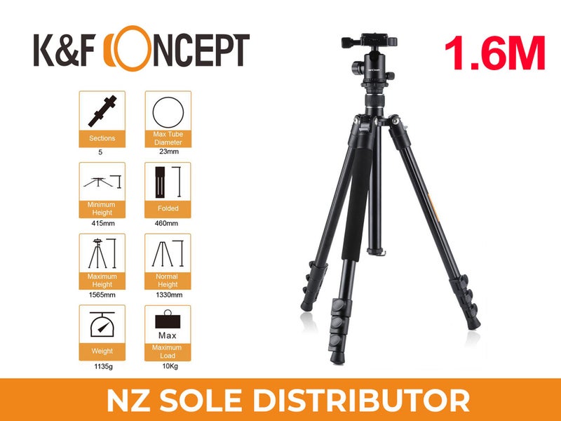 K&F Concept - Tripod 1.6m Traveller (Gold) Carousel 2