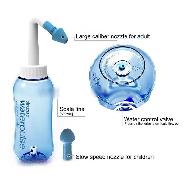300ml Nose Care Rinsing Pot Sinusite Irrigator Allergie Relief Neti Sneez CHK12N Carousel 6