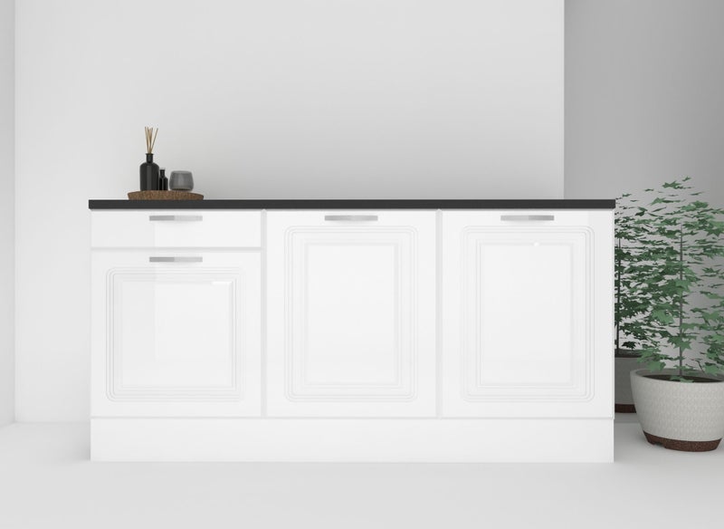 1600mm Wide Base cabinet Shaker style High Gloss kitchenette Carousel 2