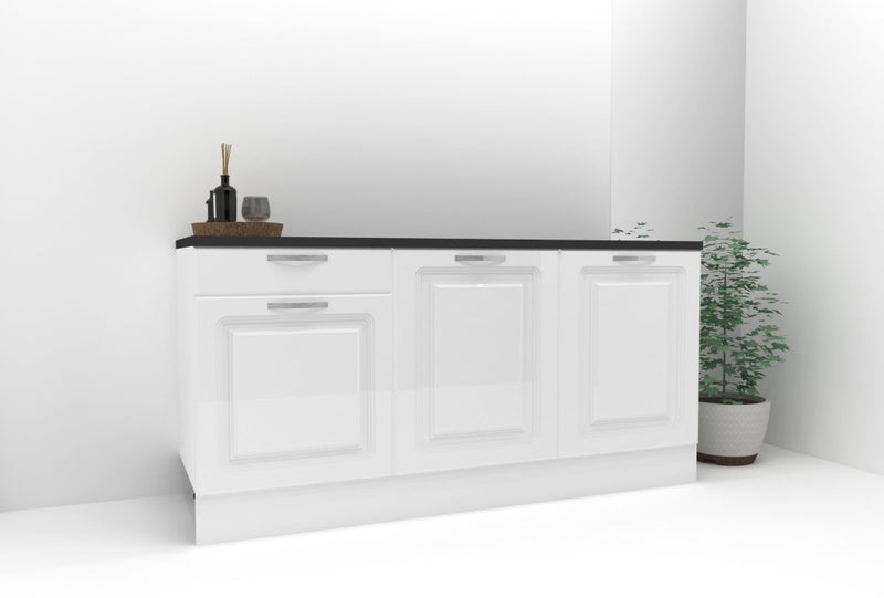 1600mm Wide Base cabinet Shaker style High Gloss kitchenette Carousel 1