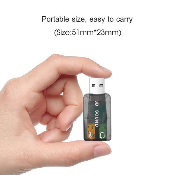 Usb 5.1 Sound Card CM108 External Independent Sound Card Drive-free Plug CHK12N Carousel 2