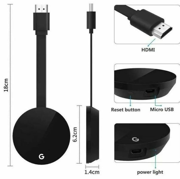 Chromecast Google Wireless WiFi mirascreen HDMI-compatible HD Display Don CHK12N Carousel 2