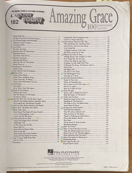 EZ-Play Today 182 Amazing Grace 100 Inspirational Favorites Carousel 2