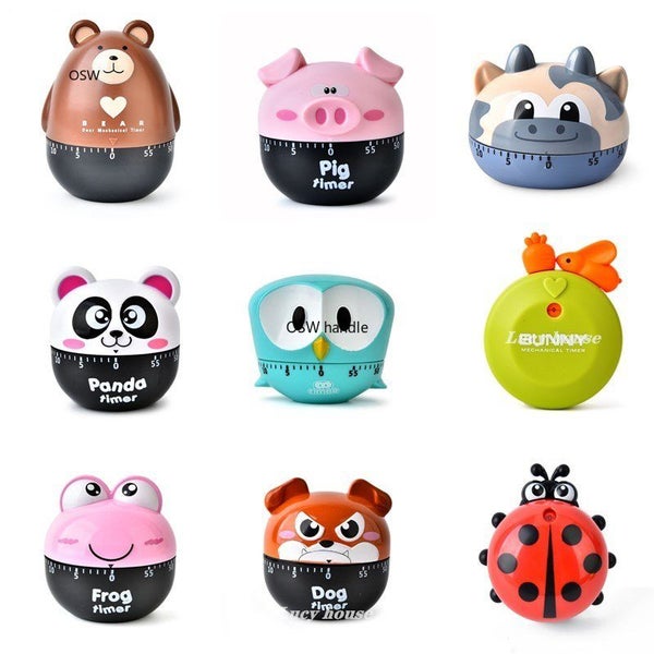 Cartoon Animal Vegetable Shape 60 Minute Timer Easy Operate Kitchen Timer CHK12N Carousel 2