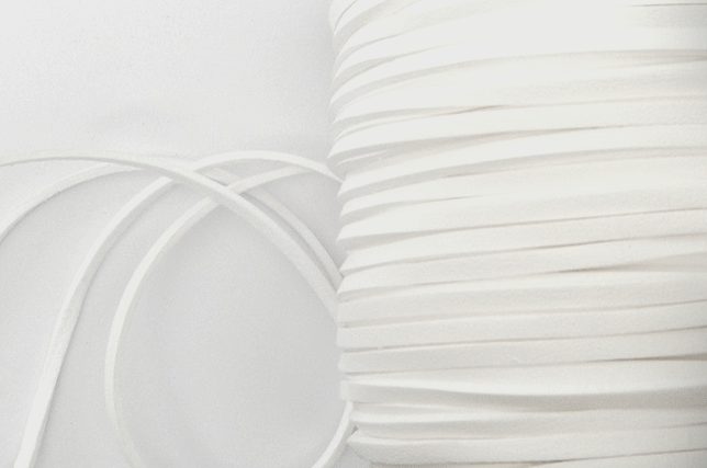 5 mtrs. WHITE SUEDE CORD Carousel 1