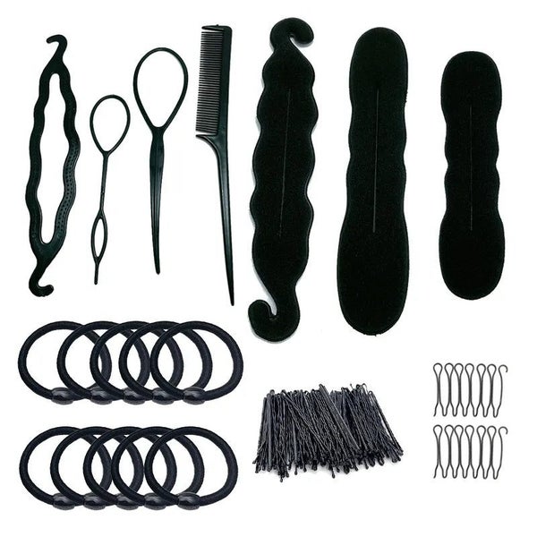 1-65Pcs/Set Multi-style Magic Donut Bun Maker Women Hair Accessories Brai CHK12N Carousel 29
