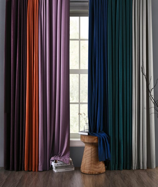 Cadence & Co Byron Matte Velvet 100% Blockout Eyelet Curtains Silver 180x223cm Carousel 8