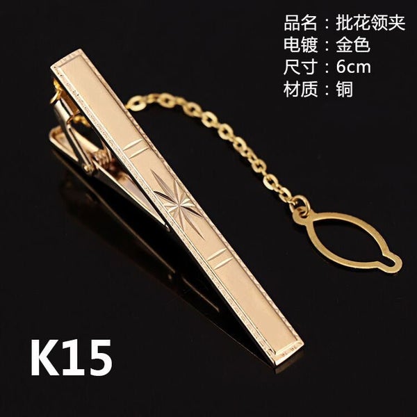 Goldren Tie Clip for Men Classic Meter Tie Clips Alloy Tie Bar Quality En CHK12N Carousel 1