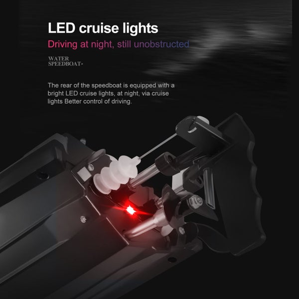 2.4G RC Racing Boat 70KM/H High Speed Powerful Electric Remote Control LED Light Carousel 12
