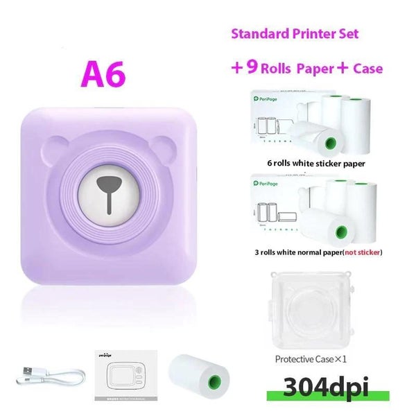 New Arrival 304dpi Mini Pocket Printer Peripage A6 Thermal Photo Printer CHK12N Carousel 2
