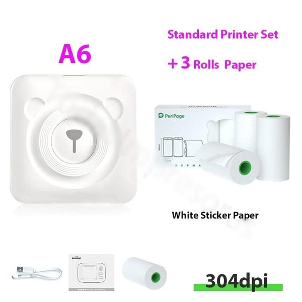 New Arrival 304dpi Mini Pocket Printer Peripage A6 Thermal Photo Printer CHK12N Carousel 1