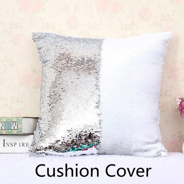 Fashion Magical Pillow Case Mermaid Two Color Sequin Home Decor Cushion Cover 40 Carousel 30