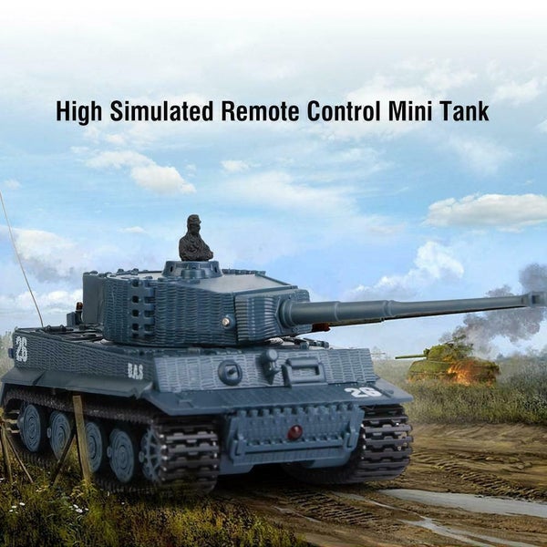RC Tank Remote Control Tank Toy Kids Army Toy RC Tiger Tank Military Toy Model Carousel 10