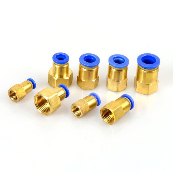 PCF Air Pipe Fitting 4 6 8 10 12mm Hose Tube 1/8" 3/8" 1/2" BSP 1/4" Fema CHK12N Carousel 2