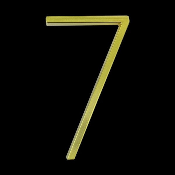 125mm Golden Floating Modern House Number Satin Brass Door Home Address N CHK12N Carousel 22