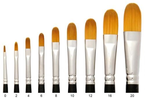 Trekell Golden Taklon 6" Handle - Filbert #16 Carousel 1