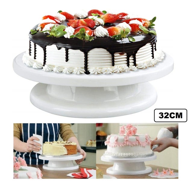 32CM Cake Turntable Cake Stand - Rotatable Cake Decorating Turntable Cake Stand Carousel 2