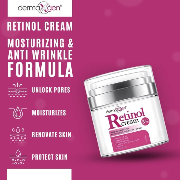 DERMAXGEN Retinol Moisturizer Cream High Strength for Face and Eye Area Miracle Carousel 2