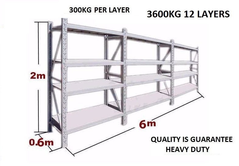 Storage Shelve Garage Racking Container Shelve System Solid Steel 6 Meters628638590878751116